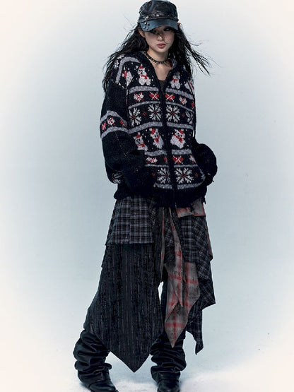 Mohair Wool Knit Cardigan Sweater【s0000011217】