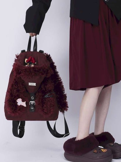 Rabbit Ears Cute Fur Crossbody School Bag【s0000014620】