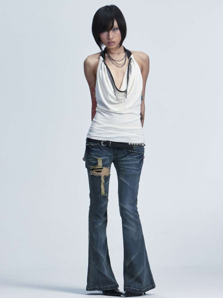 Two-Tone Cotton Slim Camisole【s0000014660】