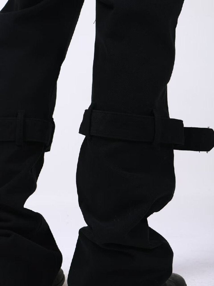 Washed Denim Metal Zip Stacking Jeans【s0000018189】