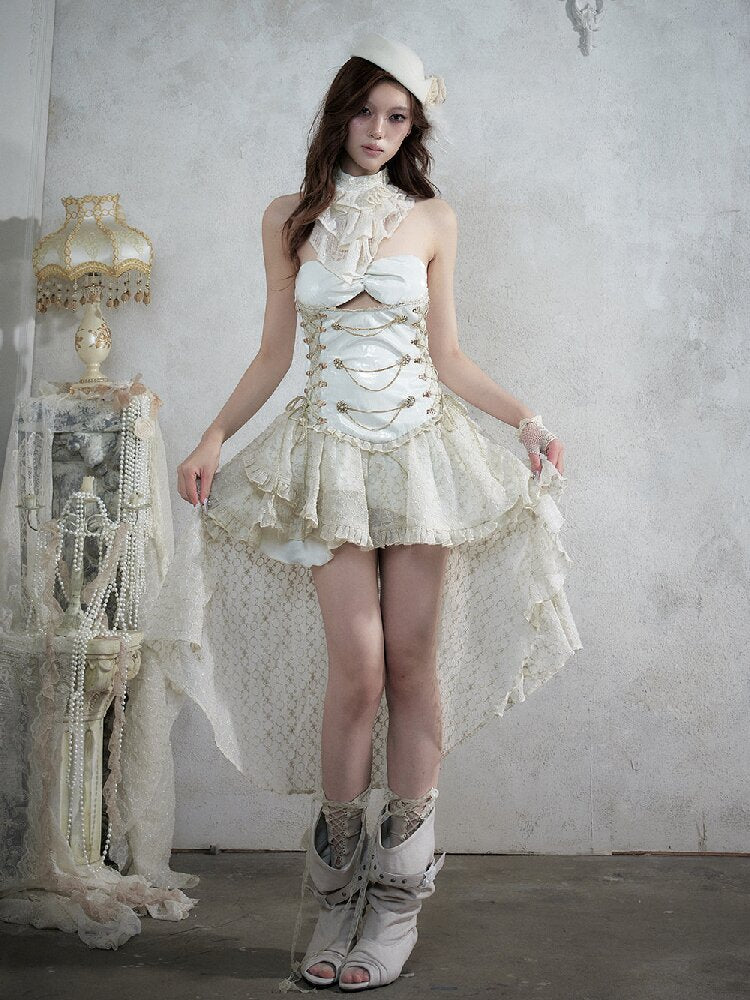 Court Victoria Lace Asymmetrical Dress【s0000017989】