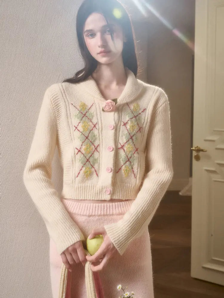 Knit Cardigan Skirt Set【s0000014332】