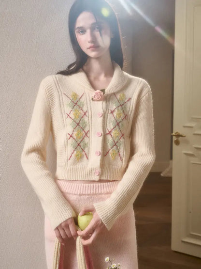 Knit Cardigan Skirt Set【s0000014332】