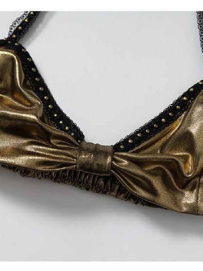 Punk Metallic Bikini Short T-Shirt【s0000016978】