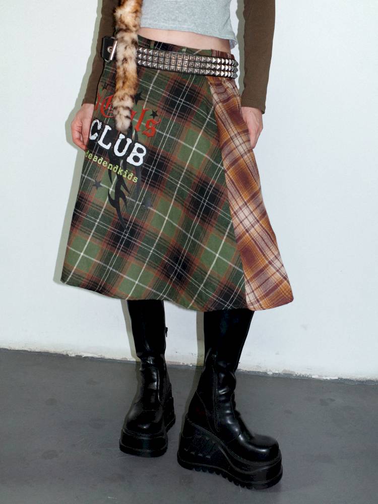 Vintage layered butt curtain skirt【s0000014378】