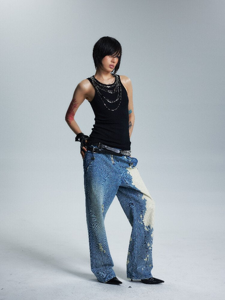 Two Color Slimming Metal Chain Vest【s0000016999】