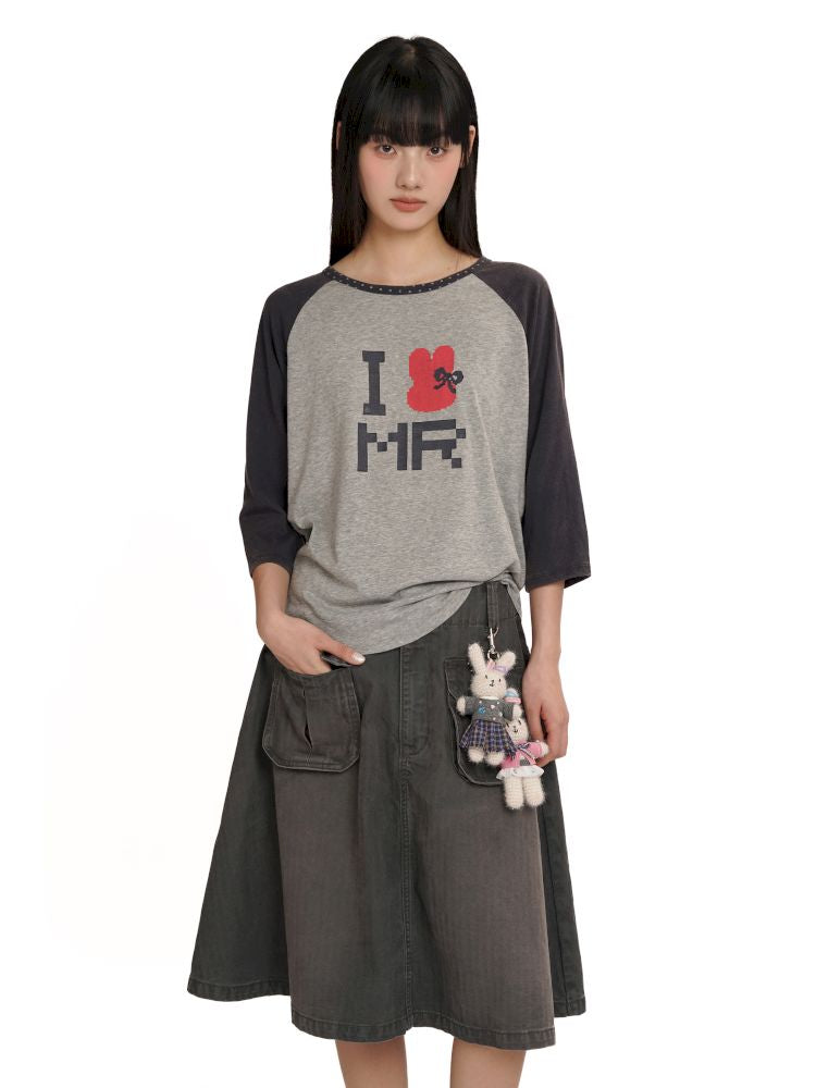 Casual Raglan Long-Sleeved T-Shirt【s0000012559】