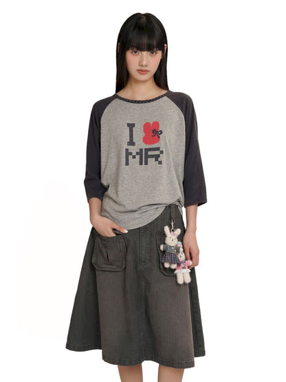 Casual Raglan Long-Sleeved T-Shirt【s0000012559】