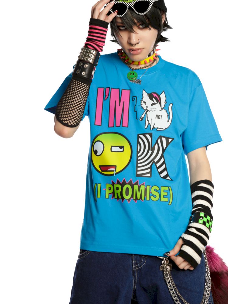 EMO hardcore skateboarding punk loose T-shirt【s0000013599】