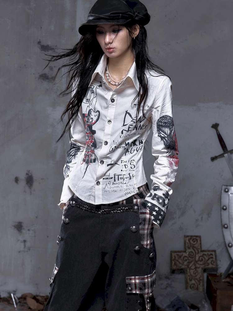 Slim-Fit Long-Sleeve Shirt Top【s0000014471】