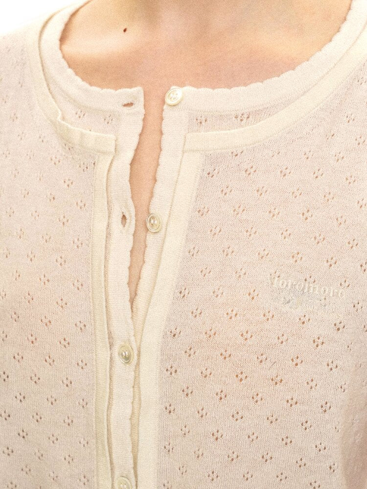 Breathable Lace Knit Top Skirt Set【s0000017442】