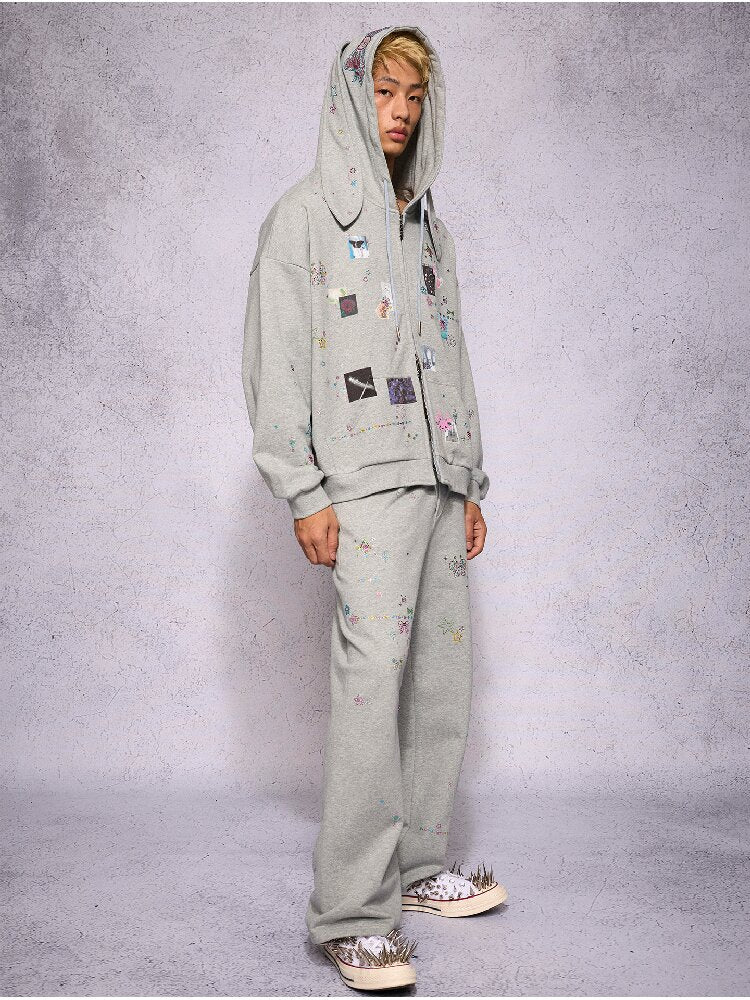 Rhinestone Heavy Duty Sweatpants【s0000018740】