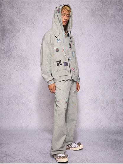 Rhinestone Heavy Duty Sweatpants【s0000018740】