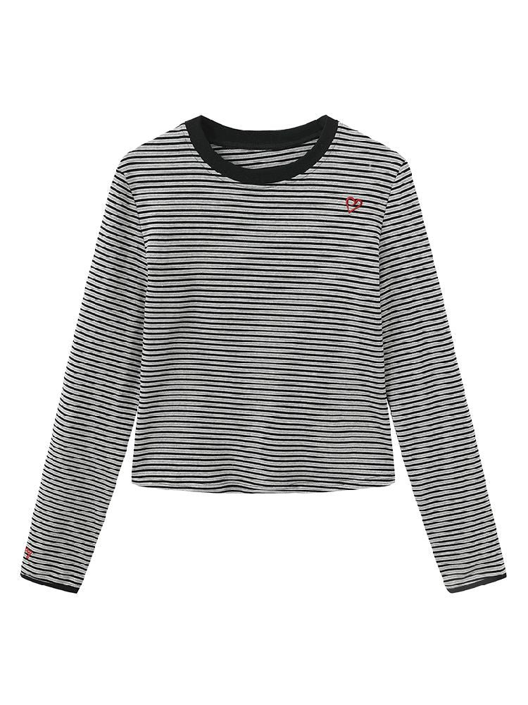 한국 스트라이프 컬러 충돌 멜빵 [S000011419]