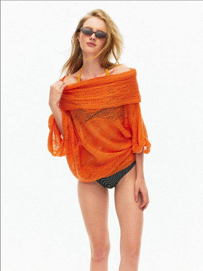 One Shoulder Cut Out Cable Knit【s0000015930】