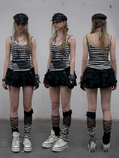 Printed Striped Camisole Tank Top【s0000012616】