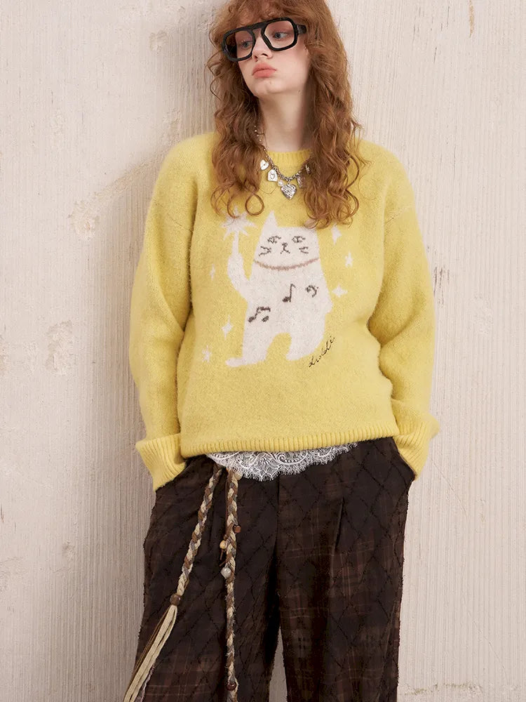Relaxed-Fit Soft Pullover Knit Sweater【s0000014054】