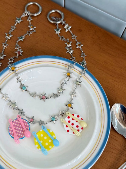 Tableware Star Ring Necklace【s0000015847】