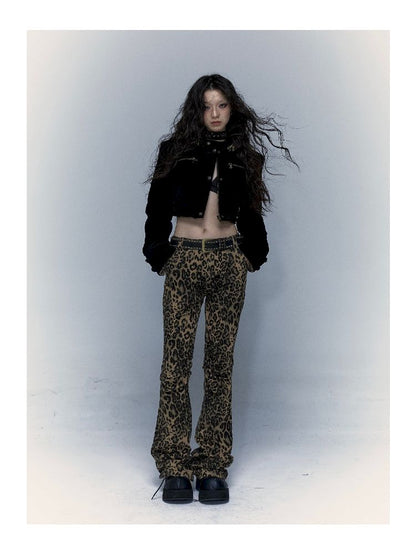 Leopard Print Skinny Micro Trousers【s0000004683】