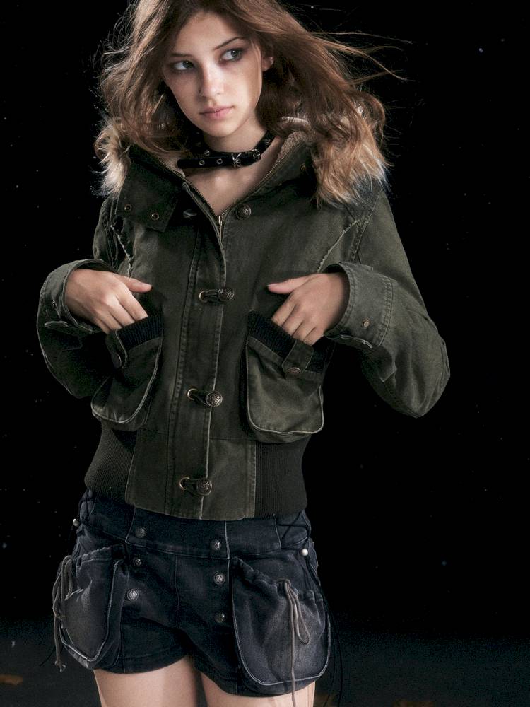 Hooded Short Cotton Jacket【s0000014432】