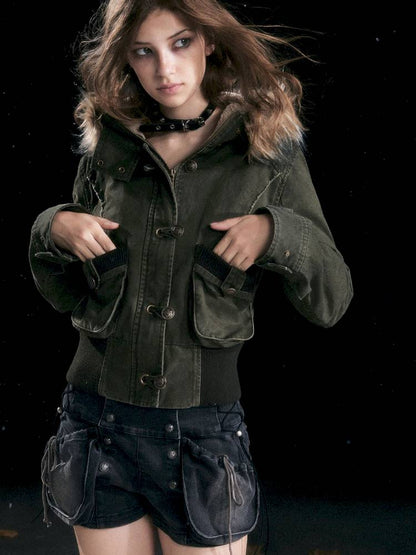 Hooded Short Cotton Jacket【s0000014432】