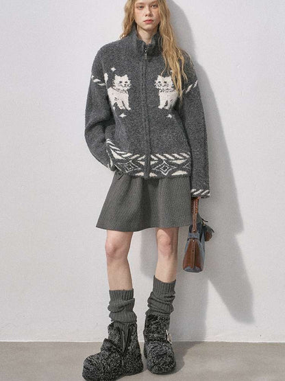 Woolen Plaid A-Line Short Skirt【s0000015220】