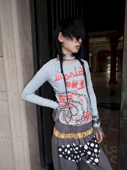 Asymmetrical Long Sleeve Top【s0000015147】