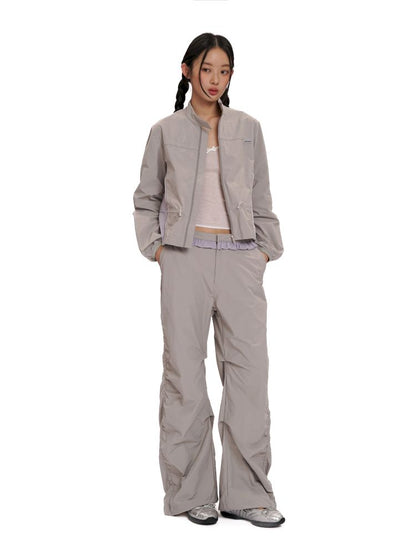 Natural Pleated Leisure Pants Sweat Suit【s0000012519】
