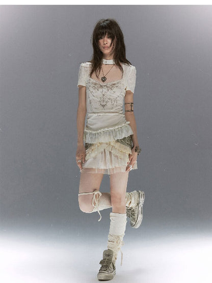 Sphenoid Witch Texture Lace Ruffled【s0000017037】