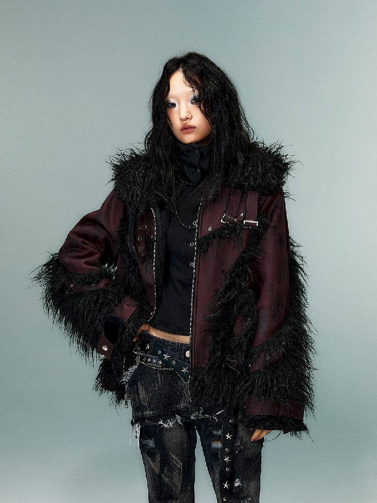 Lapel Suede Eco-Fur Warm Coat【s0000011477】