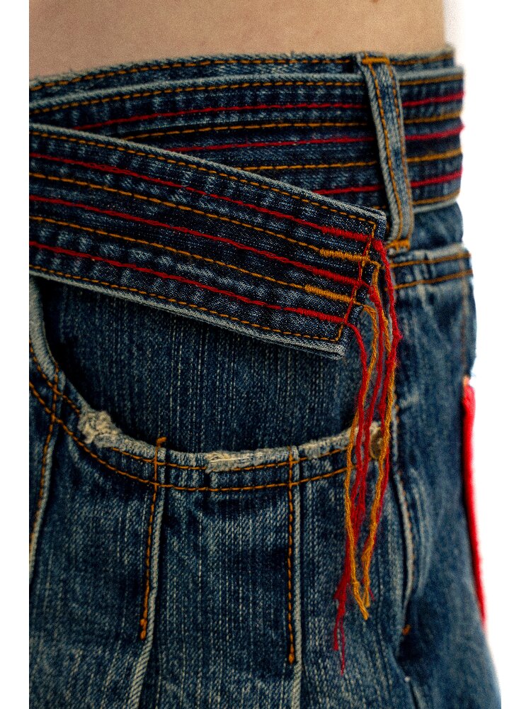 Vintage Denim Fringe Jacket Skirt【s0000016091】