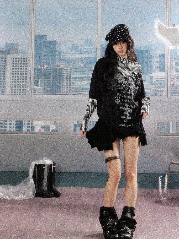 Pleated Irregular A-Line Skirt【s0000016271】