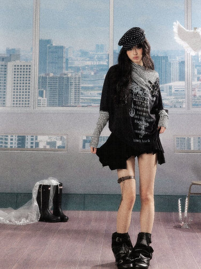 Pleated Irregular A-Line Skirt【s0000016271】