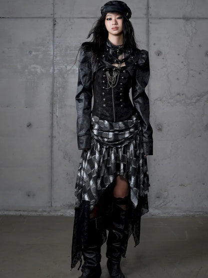 Stand Collar Ultra-Short Leather Jacket【s0000013950】