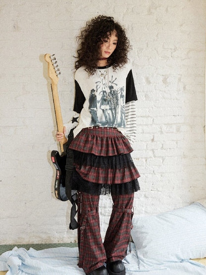 Loose Slub Cotton Printed T-Shirt【s0000017897】