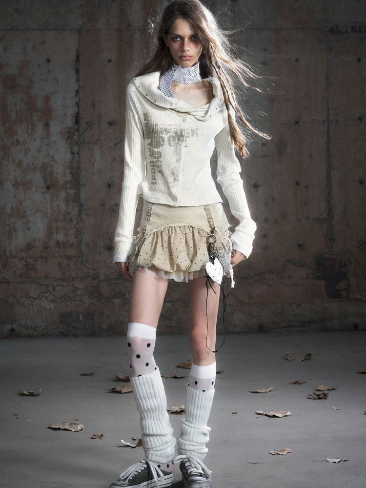 Drilling Long Sleeve Knit Sweater【s0000013888】