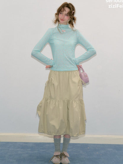 Pocket Drawstring Midi Skirt【s0000017888】