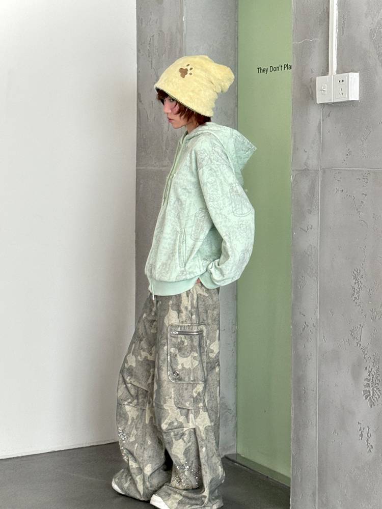 Star-Print Hooded Sweatshirt【s0000014437】