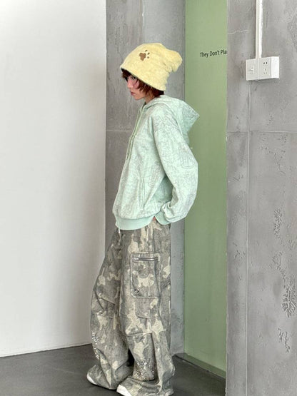 Star-Print Hooded Sweatshirt【s0000014437】