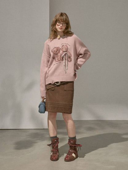 Large Pockets Leather Skirt【s0000014410】