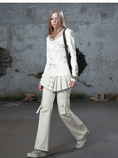 Napoleon Pleated Patchwork Pants【s0000018105】
