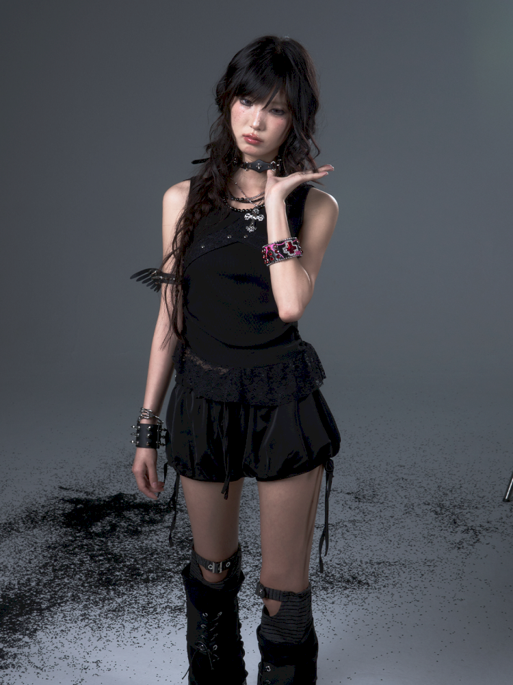 Bow Tie Rope Satin Pod Puffy Skirt【s0000012441】