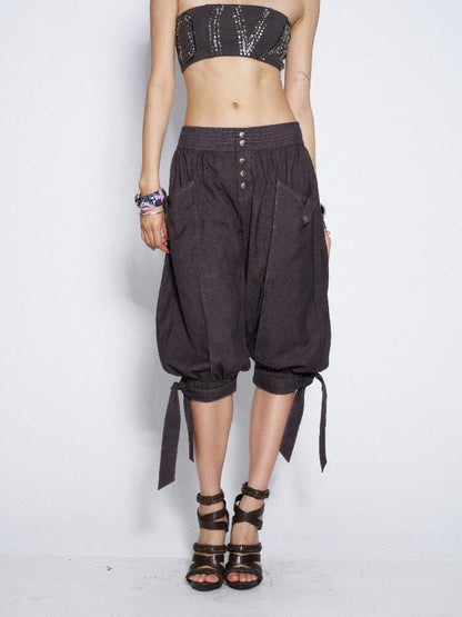 Suit Fabric Lace Up Crop Bloomer【s0000016682】