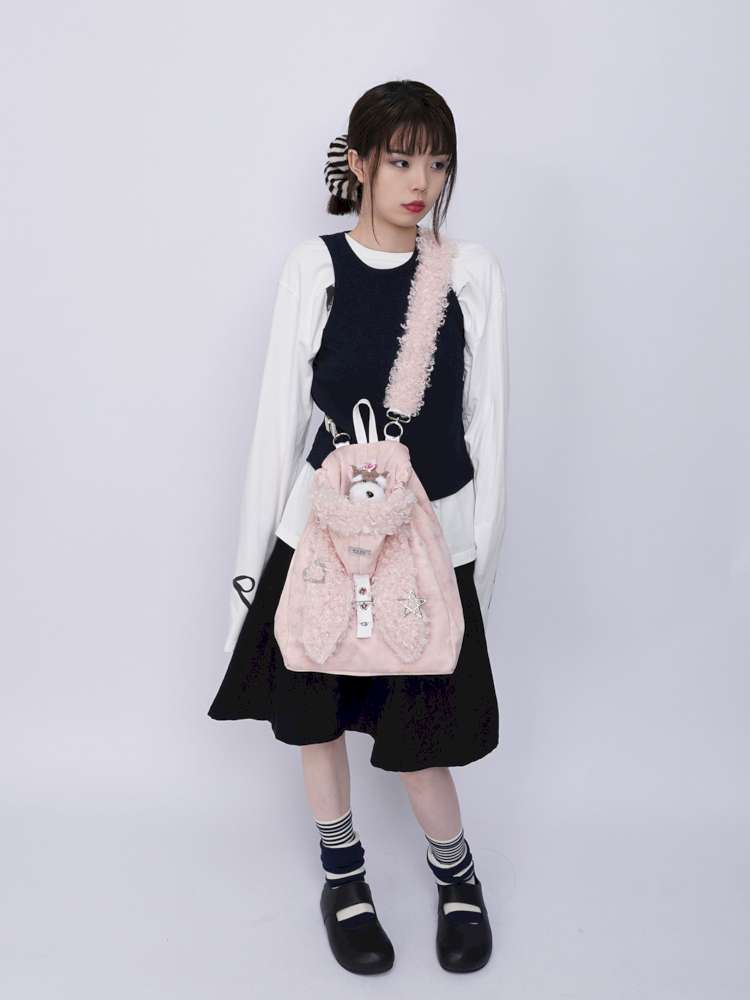 Rabbit Ears Cute Fur Crossbody School Bag【s0000014616】