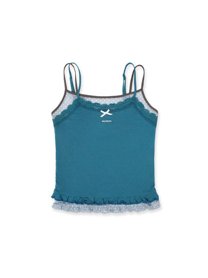 Bow Lace Ruffle Hem Camisole【s0000012489】
