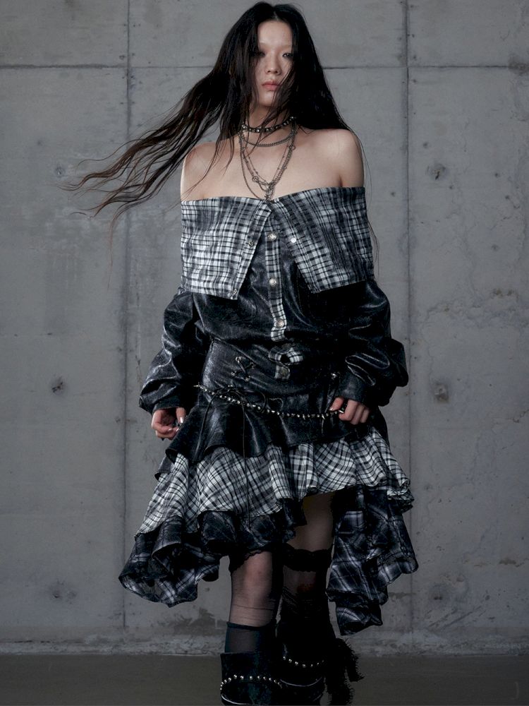 Back leather long sleeve sweater jacket【s0000013477】