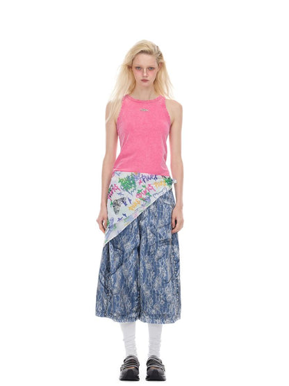 Metal logo elastic slim-fit top【s0000012973】