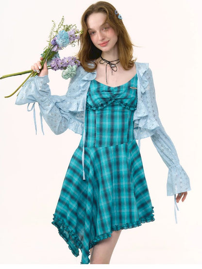 Lace Hollow Tie Knit Cardigan【s0000012228】