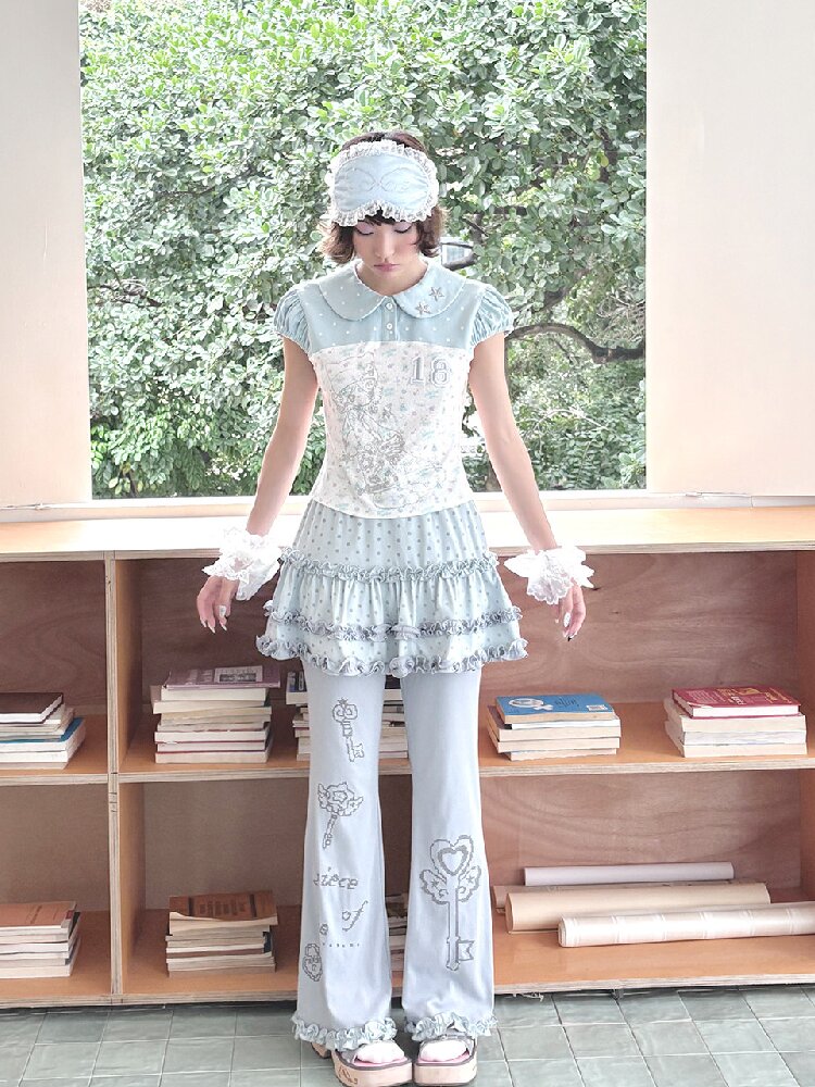 Quirky Girl Fake Two Pieces Cake Skirt Pants【s0000017472】