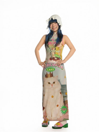 Y2K Stretch Casual Halter Long Skirt【s0000013521】